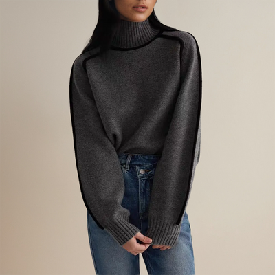 Amelia kaschmir couture turtleneck - Bekväm, överdimensionerad snygg passform